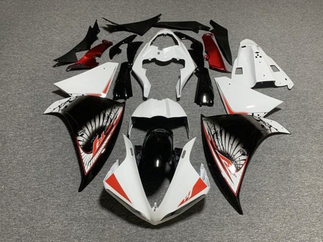 Beste Yamaha YZF 1000 R1 Motorrad Verkleidung 2012-2014 - Weiss Rot Schwarz