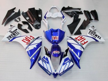 Beste Yamaha YZF 1000 R1 Motorrad Verkleidung 2012-2014 - Weiss Blau Rot Fiat