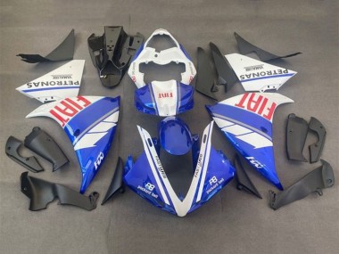 Beste Yamaha YZF 1000 R1 Motorrad Verkleidung 2012-2014 - Weiss Blau Rot Fiat
