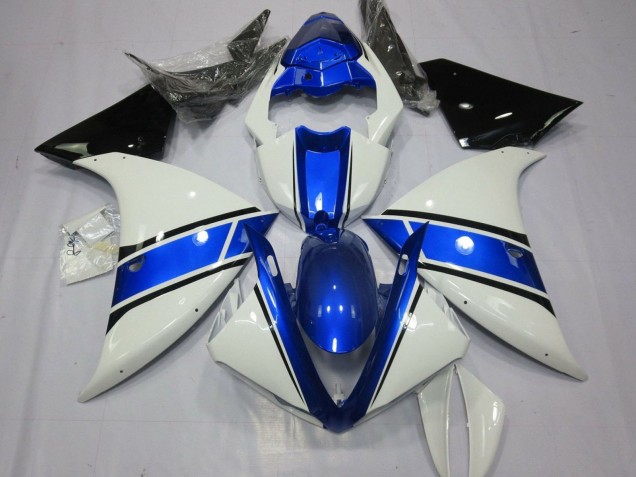 Beste Yamaha YZF 1000 R1 Motorrad Verkleidung 2012-2014 - Weiss Blau Schwarz
