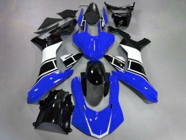 Beste Yamaha YZF 1000 R1 Motorrad Verkleidung 2015-2019 - Blau Weiss Glanzendes Schwarz