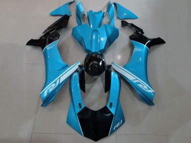 Beste Yamaha YZF 1000 R1 Motorrad Verkleidung 2015-2019 - Blau Silber Glanzendes Schwarz