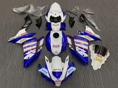 Beste Yamaha YZF 1000 R1 Motorrad Verkleidung 2007-2008 - Weiss Blau Rot Volvo Fimer Sterilgarda