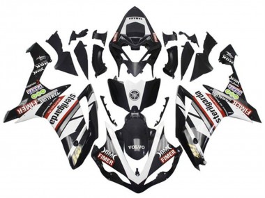 Beste Yamaha YZF 1000 R1 Motorrad Verkleidung 2007-2008 - Weiss Rot Schwarz Volvo Fimer Yamalube Sterilgarda