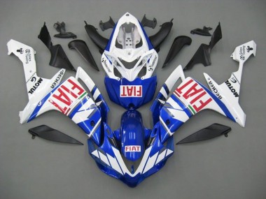 Beste Yamaha YZF 1000 R1 Motorrad Verkleidung 2007-2008 - Weiss Blau Rot Fiat