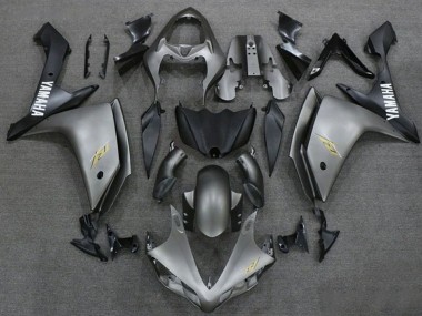 Beste Yamaha YZF 1000 R1 Motorrad Verkleidung 2007-2008 - Dunkel Silber Matt Schwarz