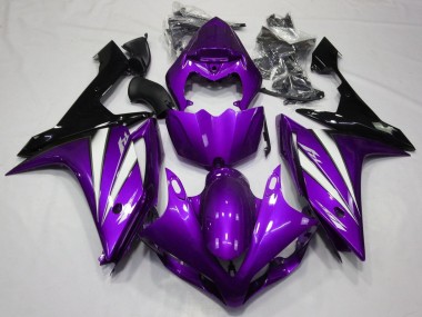 Beste Yamaha YZF 1000 R1 Motorrad Verkleidung 2007-2008 - Lila Weiss Schwarz