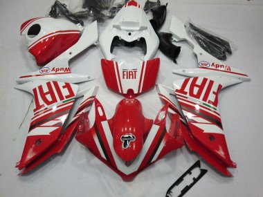 Beste Yamaha YZF 1000 R1 Motorrad Verkleidung 2007-2008 - Weiss Rot Fiat