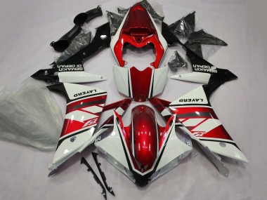 Beste Yamaha YZF 1000 R1 Motorrad Verkleidung 2007-2008 - Weiss Rot Schwarz Layerd