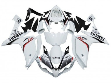 Beste Yamaha YZF 1000 R1 Motorrad Verkleidung 2007-2008 - Weiss Rot Schwarz Streifen M1