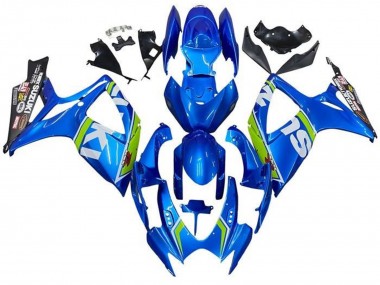 Beste Suzuki GSXR 600 / GSXR 750 Motorrad Verkleidung 2006-2007 - Blau Weiss Grun Schwarz