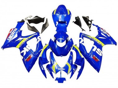 Beste Suzuki GSXR 600 / GSXR 750 Motorrad Verkleidung 2006-2007 - Blau Weiss Gelb Rot Ecstar