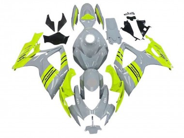 Beste Suzuki GSXR 600 / GSXR 750 Motorrad Verkleidung 2006-2007 - Grau Neon Gelb