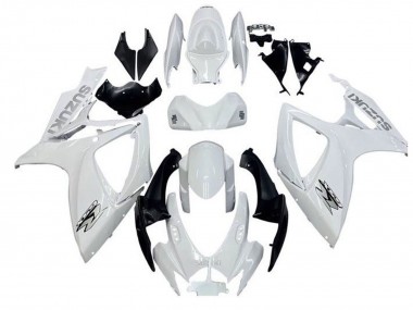 Beste Suzuki GSXR 600 / GSXR 750 Motorrad Verkleidung 2006-2007 - Weiss Schwarz