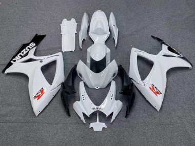 Beste Suzuki GSXR 600 / GSXR 750 Motorrad Verkleidung 2006-2007 - Weiss Schwarz Rot