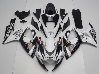 Beste Suzuki GSXR 600 / GSXR 750 Motorrad Verkleidung 2006-2007 - Weiss Schwarz Rot Corona Extra Motul Alstare
