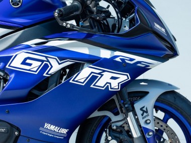 Beste Yamaha YZF R6 Motorrad Verkleidung 2017-2025 - Blau Silber GYTR