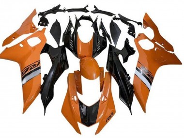 Beste Yamaha YZF R6 Motorrad Verkleidung 2017-2025 - Orange Silber Glanzendes Schwarz