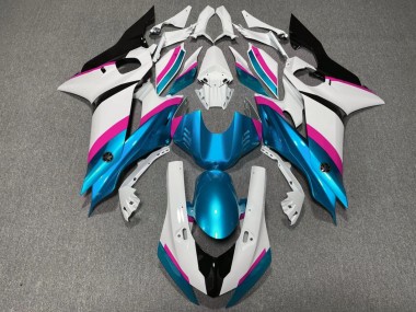 Beste Yamaha YZF R6 Motorrad Verkleidung 2017-2025 - Weiss Rosa Blau Schwarz