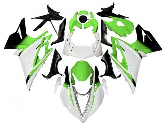 Beste Triumph Daytona 675 Triple Motorrad Verkleidung 2013-2016 - Weiss Grun Glanzendes Schwarz