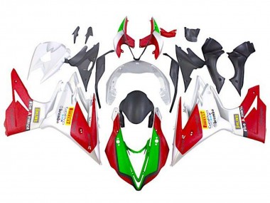 Beste Triumph Daytona 675 Triple Motorrad Verkleidung 2013-2016 - Weiss Rot Grun