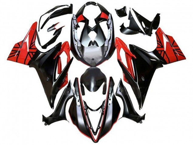 Beste Triumph Daytona 675 Triple Motorrad Verkleidung 2013-2016 - Silber Rot Glanzendes Schwarz