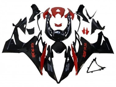Beste Triumph Daytona 675 Triple Motorrad Verkleidung 2013-2016 - Glanzendes Schwarz Rot Ride or Die