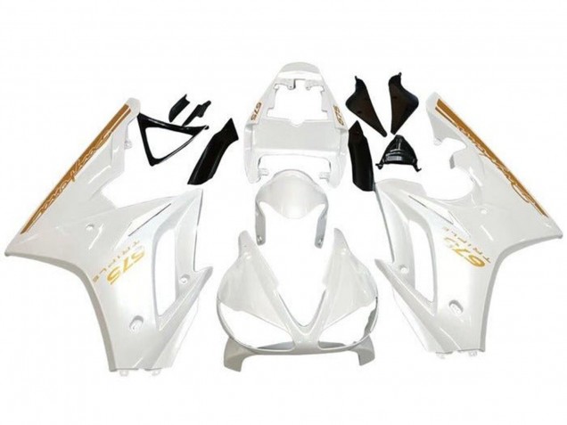 Beste Triumph Daytona 675 Triple Motorrad Verkleidung 2009-2012 - Weiss Gold