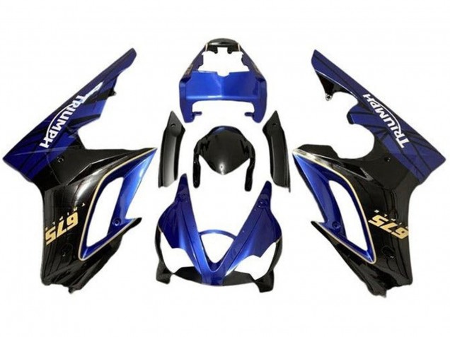 Beste Triumph Daytona 675 Triple Motorrad Verkleidung 2009-2012 - Blau Glanzendes Schwarz