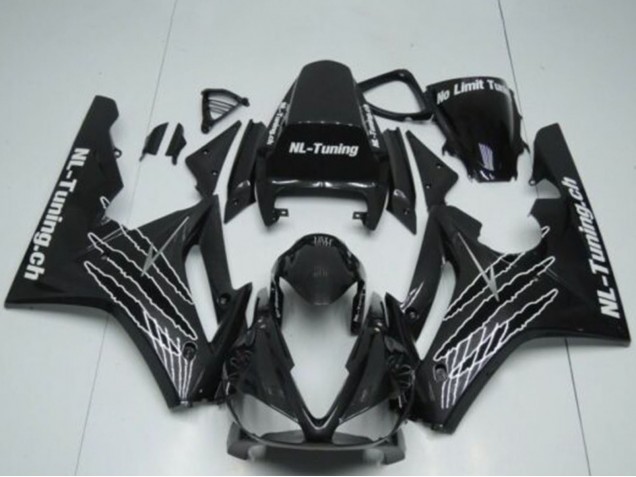 Beste Triumph Daytona 675 Triple Motorrad Verkleidung 2009-2012 - Glanzendes Schwarz Weiss Claw
