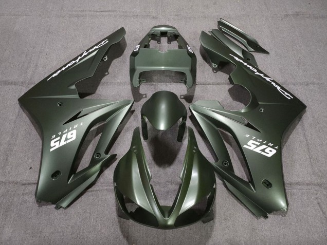 Beste Triumph Daytona 675 Triple Motorrad Verkleidung 2009-2012 - Matt Grun Weiss