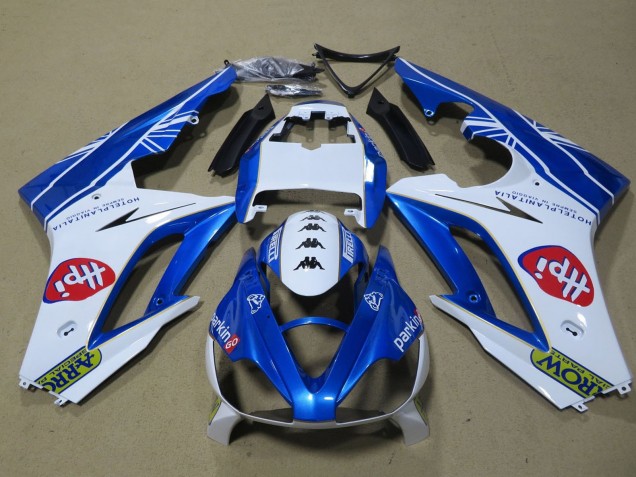 Beste Triumph Daytona 675 Triple Motorrad Verkleidung 2009-2012 - Weiss Blau Hpi