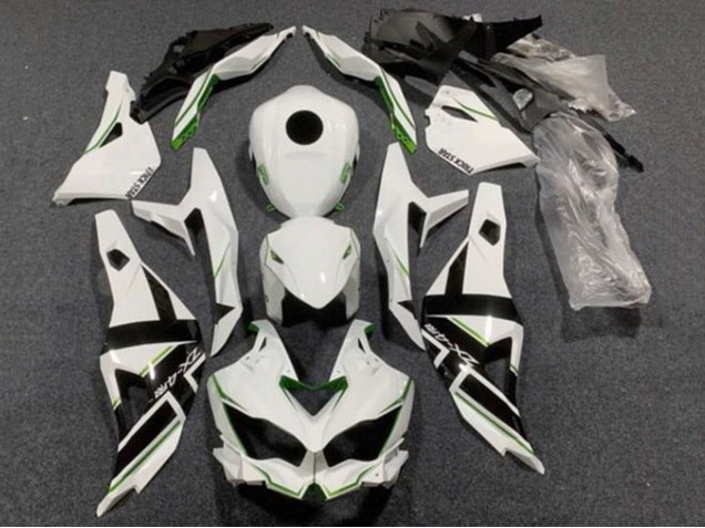 Beste Kawasaki ZX4R ZX-4RR Motorrad Verkleidung 2019-2025 - Weiss Schwarz Grun