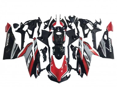 Beste Honda CBR250RR Motorrad Verkleidung 2017-2022 - Rot Silber Glanzendes Schwarz