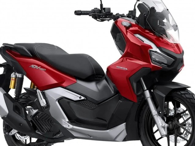 Beste Honda ADV160 Motorrad Verkleidung 2022-2024 - Silber Rot Matt Schwarz