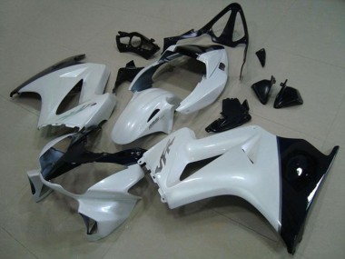 Beste Honda VFR 800 Motorrad Verkleidung 2002-2013 - Weiss Glanzendes Schwarz Silber Aufkleber