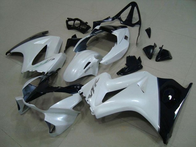 Beste Honda VFR 800 Motorrad Verkleidung 2002-2013 - Weiss Glanzendes Schwarz Silber Aufkleber
