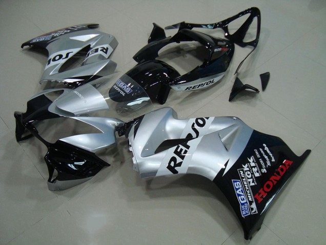 Beste Honda VFR 800 Motorrad Verkleidung 2002-2013 - Silber Glanzendes Schwarz Repsol