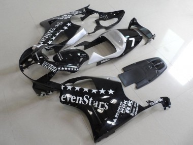 Beste Honda VTR1000 Motorrad Verkleidung 2000-2006 - Glanzendes Schwarz Weiss SevenStars