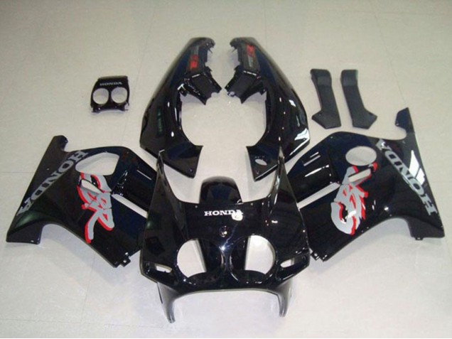 Beste Honda CBR250RR MC19 Motorrad Verkleidung 1988-1989 - Glanzendes Schwarz