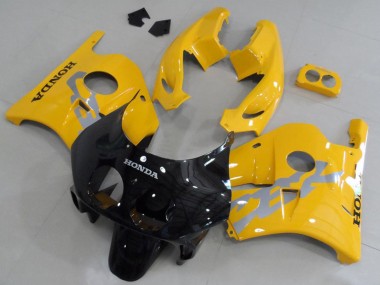 Beste Honda CBR250RR MC22 Motorrad Verkleidung Kit 1990-1998 - Gelb Glanzendes Schwarz