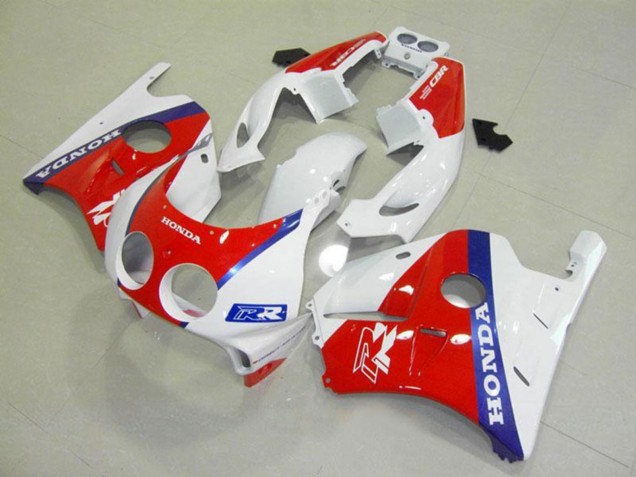 Beste Honda CBR250RR MC22 Motorrad Verkleidung 1990-1998 - Weiss Rot Blau