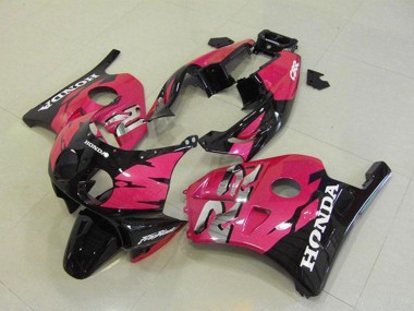 Beste Honda CBR250RR MC22 Motorrad Verkleidung 1990-1998 - Rosa Glanzendes Schwarz