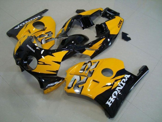 Beste Honda CBR250RR MC22 Motorrad Verkleidung 1990-1998 - Gelb Glanzendes Schwarz