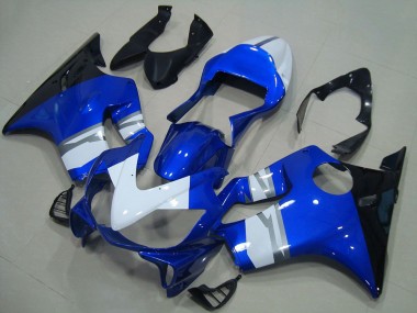 Beste Honda CBR600 F4i Motorrad Verkleidung 2001-2003 - Weiss Blau Glanzendes Schwarz