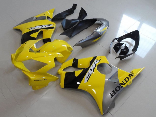 Beste Honda CBR600 F4i Motorrad Verkleidung 2004-2007 - Gelb Silber Glanzendes Schwarz