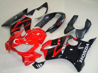 Beste Honda CBR600 F4i Motorrad Verkleidung Kit 2004-2007 - Rot Glanzendes Schwarz