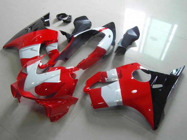 Beste Honda CBR600 F4i Motorrad Verkleidung 2004-2007 - Weiss Rot Glanzendes Schwarz