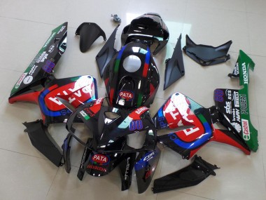 Beste Honda CBR600RR Motorrad Verkleidung 2005-2006 - Schwarz Rot Grau