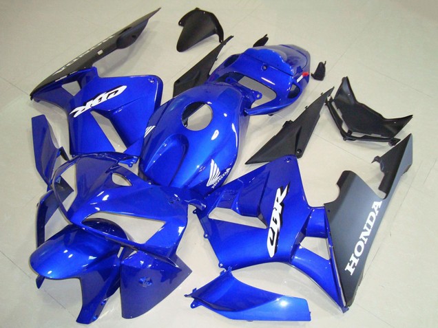 Beste Honda CBR600RR Motorrad Verkleidung 2005-2006 - Blau Schwarz Weiss Aufkleber